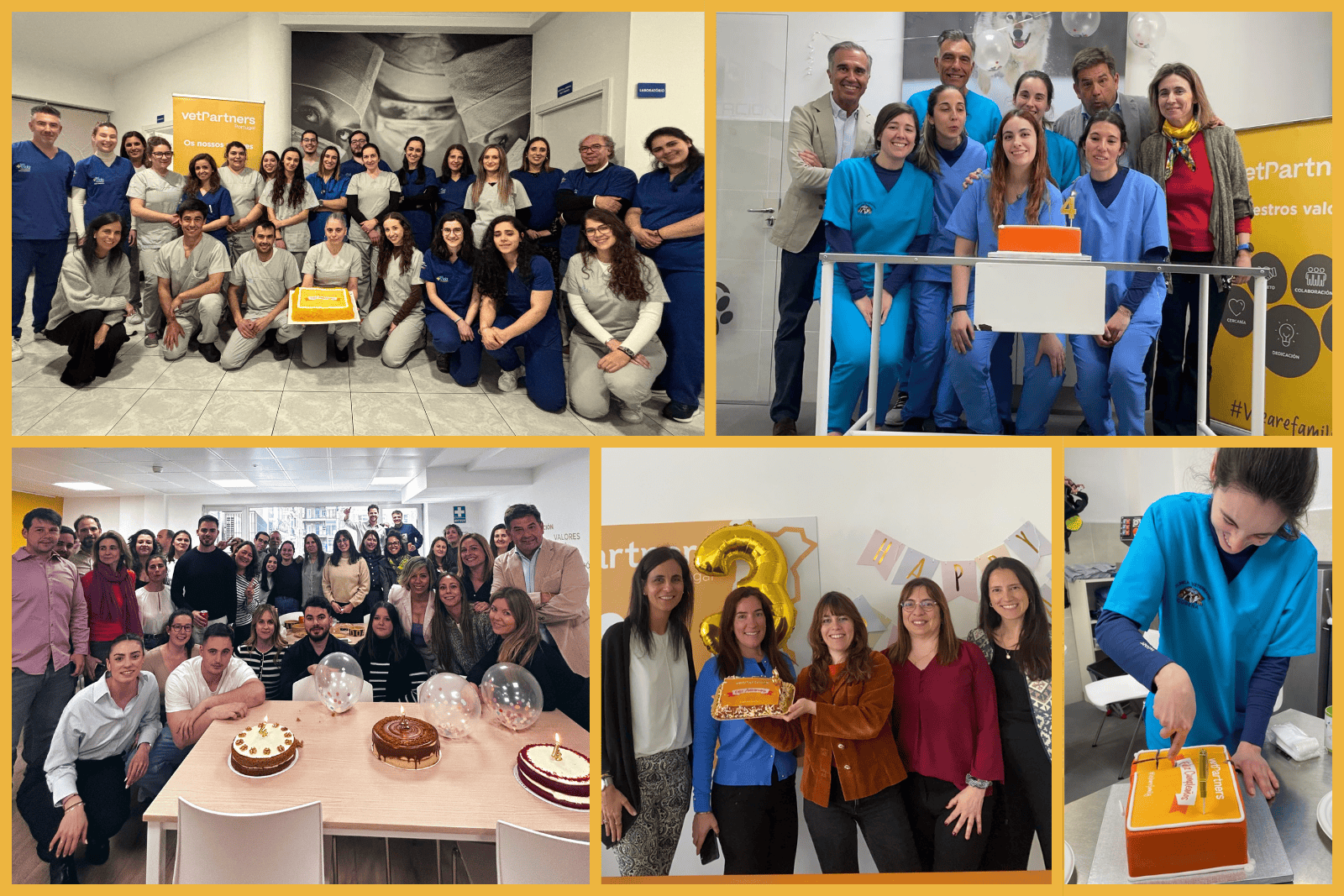 A família VetPartners Ibéria está de parabéns: 3 em Portugal e 4 anos em Espanha
